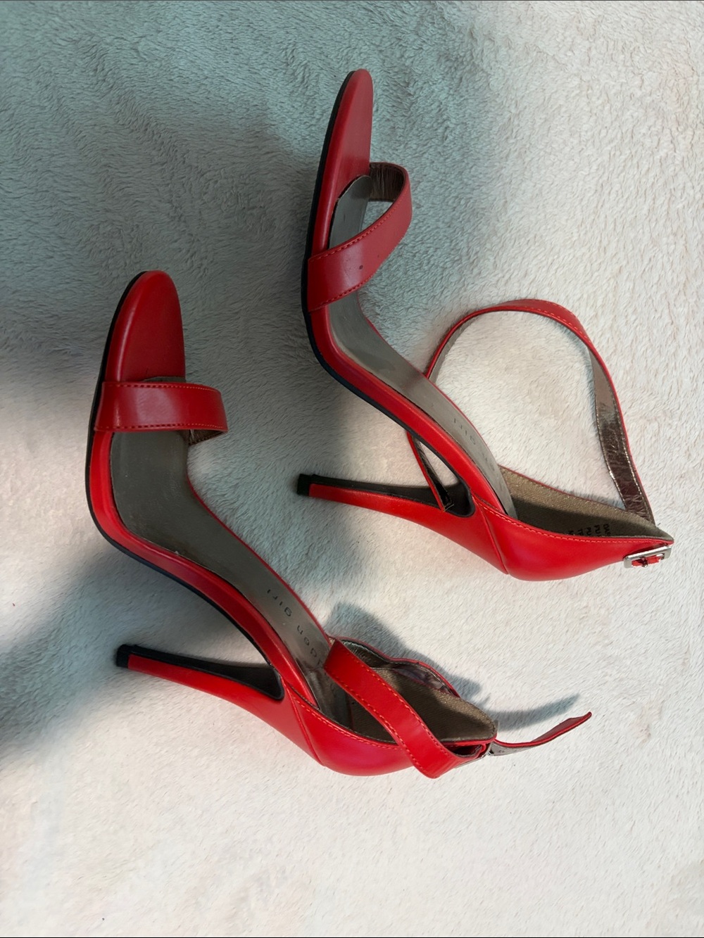 Madden Girl Red Open-Toe Stiletto Sandals